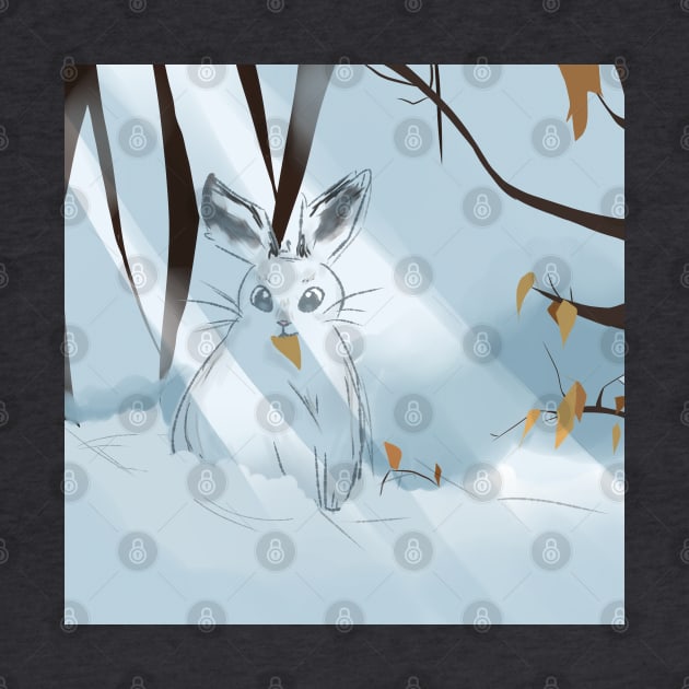 White Rabbit In The Snow by PreeTee 